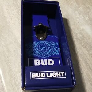 Bud Light Wall-Mounted Wood Bottle Opener New